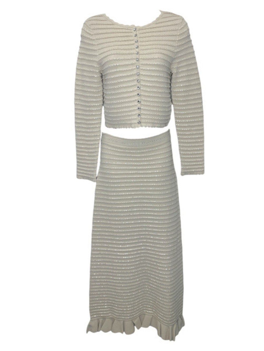Sandro "Merveille" Rhinestone-Embellished Knit Set